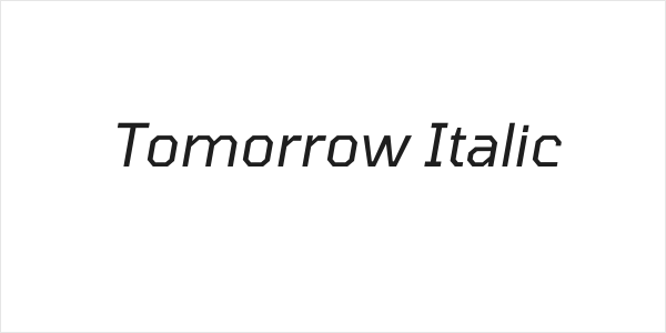 Tomorrow Italic Logo