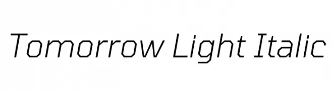 Tomorrow Light Italic  baixar fontes gratis
