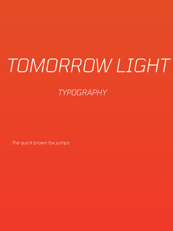 Tomorrow Light Italic Poster