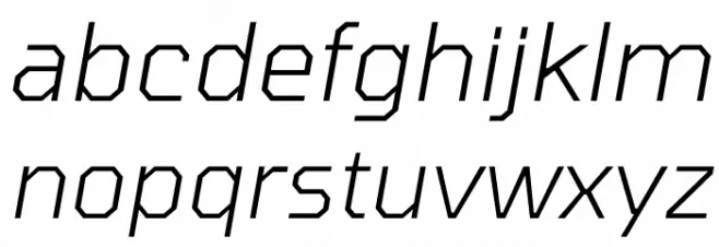 Tomorrow Light Italic फ़ॉन्ट लोअरकेस