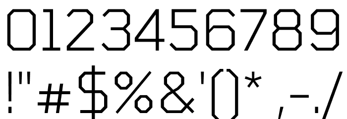 Tomorrow Light Font OTHER CHARS