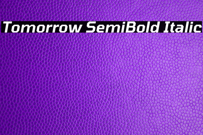 Tomorrow SemiBold Italic Example 1