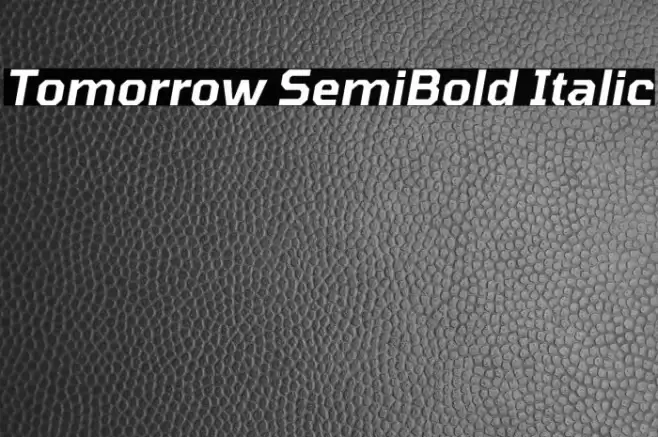 Tomorrow SemiBold Italic Font examples