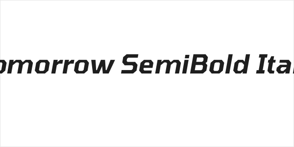 Tomorrow SemiBold Italic Logo