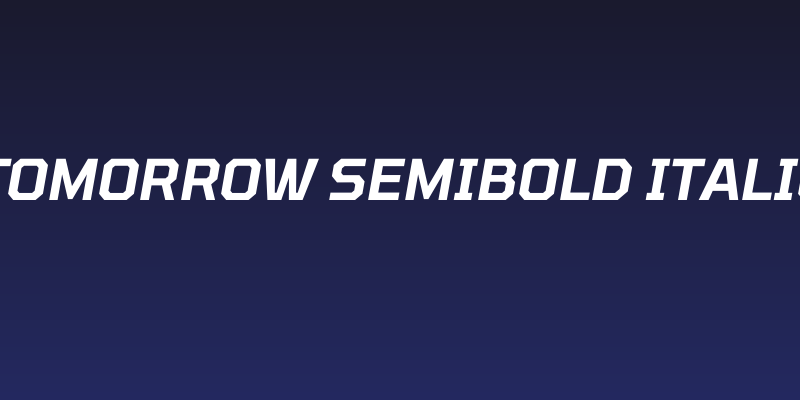 Tomorrow SemiBold Italic Social Header
