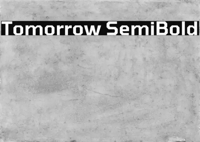 Tomorrow SemiBold Font examples