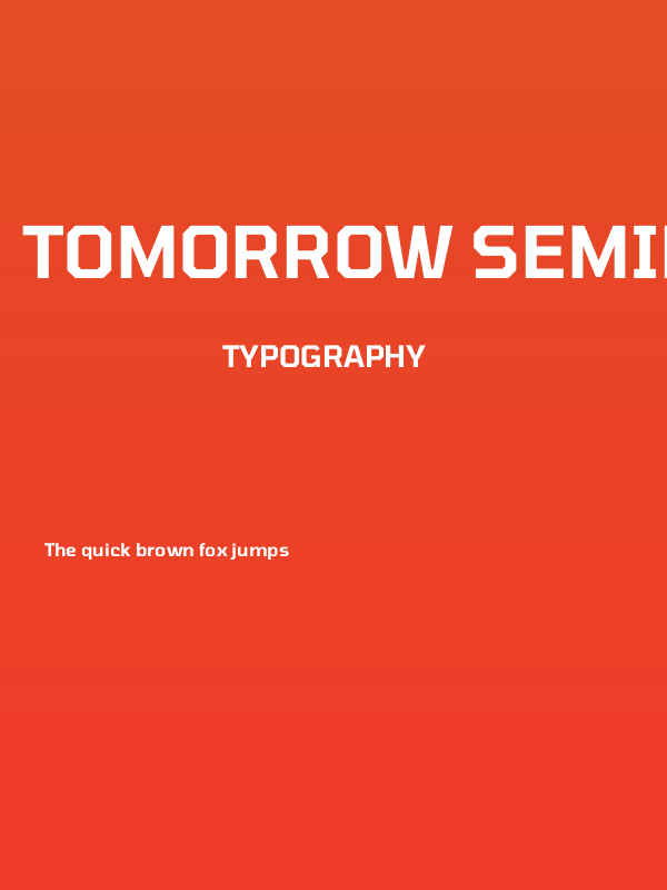 Tomorrow SemiBold Poster