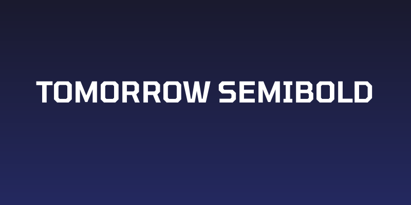 Tomorrow SemiBold Social Header