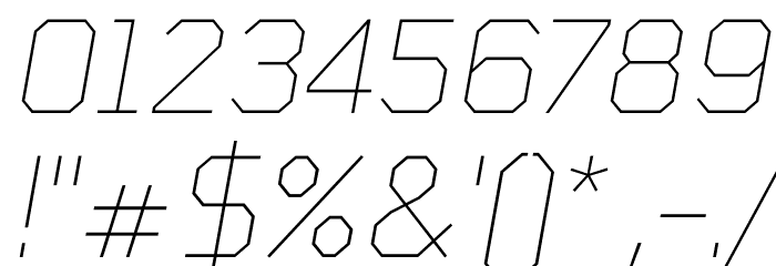 Tomorrow Thin Italic Font OTHER CHARS