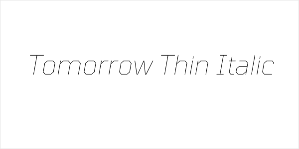 Tomorrow Thin Italic Logo