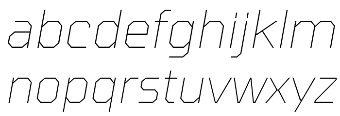 Tomorrow Thin Italic Font LOWERCASE