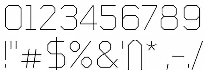 Tomorrow Thin Font OTHER CHARS