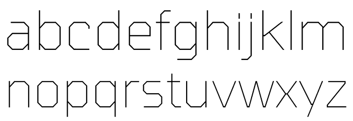 Tomorrow Thin Font LOWERCASE
