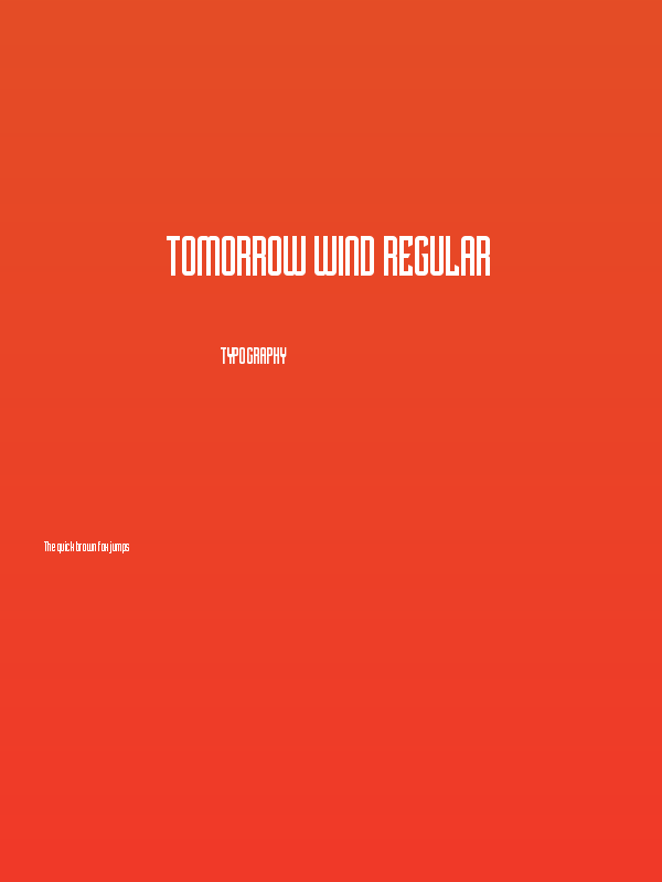 Tomorrow Wind Regular Poster