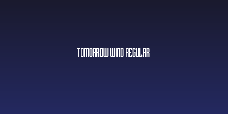 Tomorrow Wind Regular Social Header