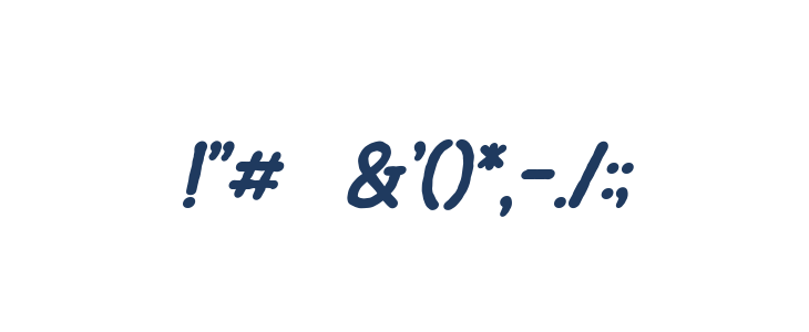 Tompkins DEMO Bold Italic Other Characters