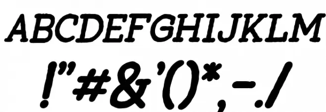 Tompkins DEMO Bold Italic Font OTHER CHARS