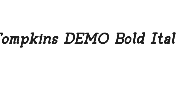 Tompkins DEMO Bold Italic Logo
