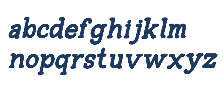 Tompkins DEMO Bold Italic Lowercase