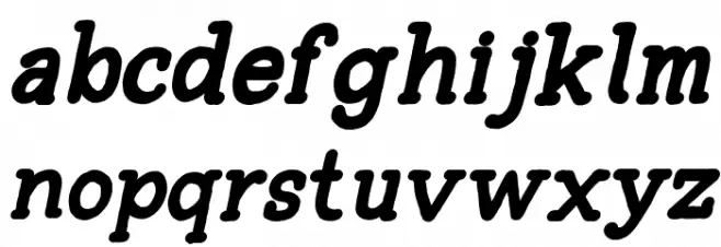 Tompkins DEMO Bold Italic Caratteri MINUSCOLO