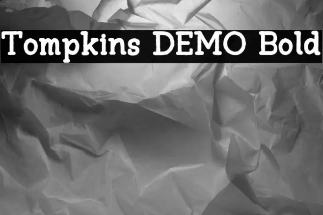 Tompkins DEMO Bold Font examples