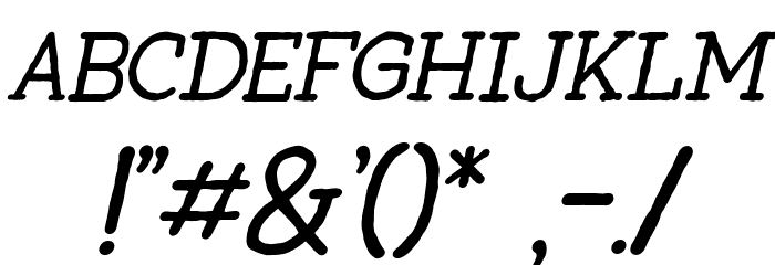 Tompkins DEMO Italic Font OTHER CHARS