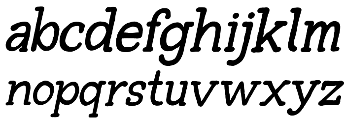 Tompkins DEMO Italic Font LOWERCASE