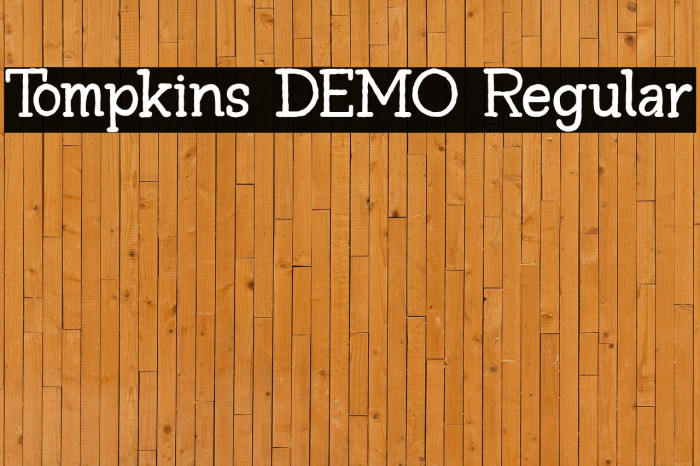 Tompkins DEMO Regular Example 1