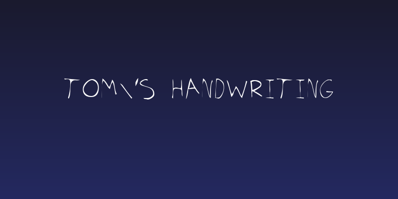 Tom's Handwriting Social Header