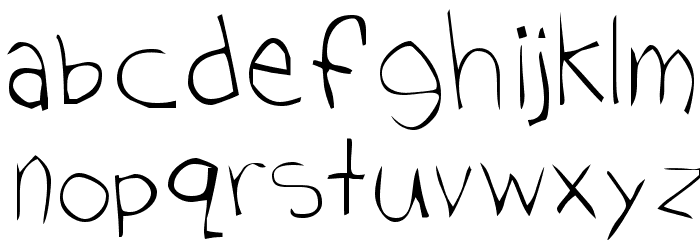 Tom's Handwriting Font Litere mici