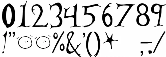 Tom's Headache Шрифта ДРУГИЕ символов