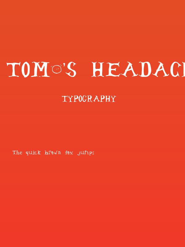 Tom's Headache Poster