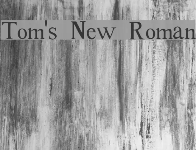 Tom's New Roman Font examples