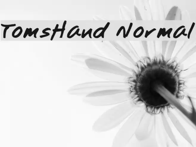TomsHand Normal Font examples