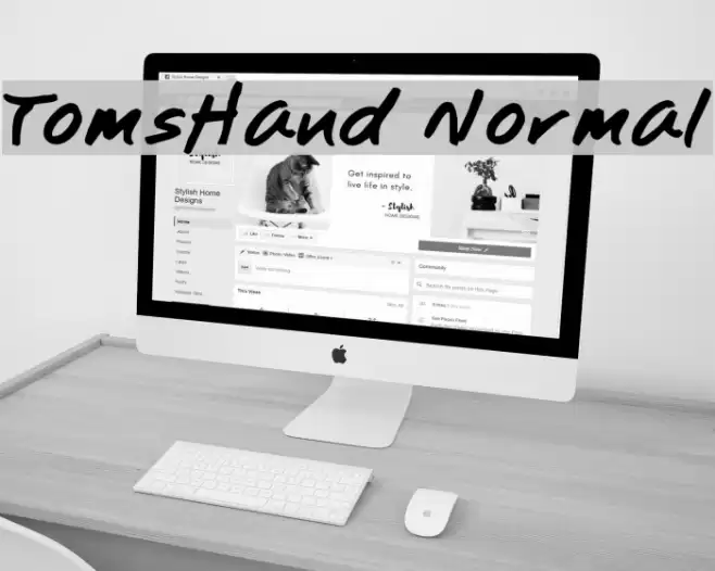 TomsHand Normal Font examples