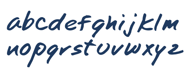 TomsHand Normal Lowercase