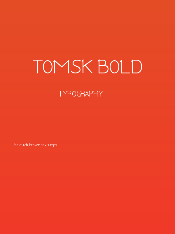 Tomsk Bold Poster