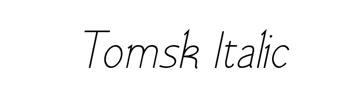 Tomsk Italic  les polices de caractères gratuit tlcharger