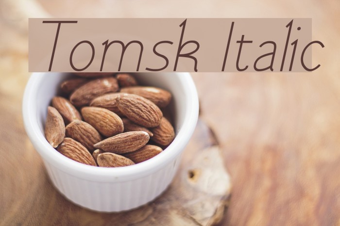 Tomsk Italic Font examples