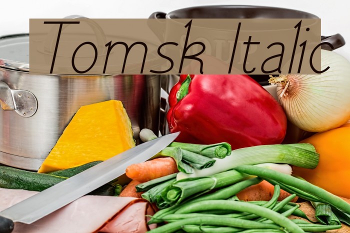 Tomsk Italic Font examples