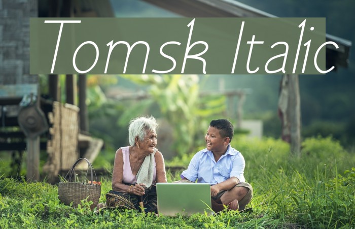 Tomsk Italic Font examples