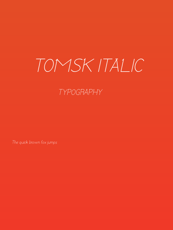 Tomsk Italic Poster