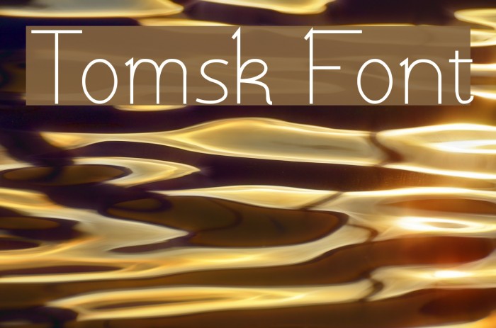 Tomsk Font examples