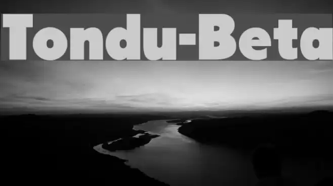 Tondu-Beta Font examples