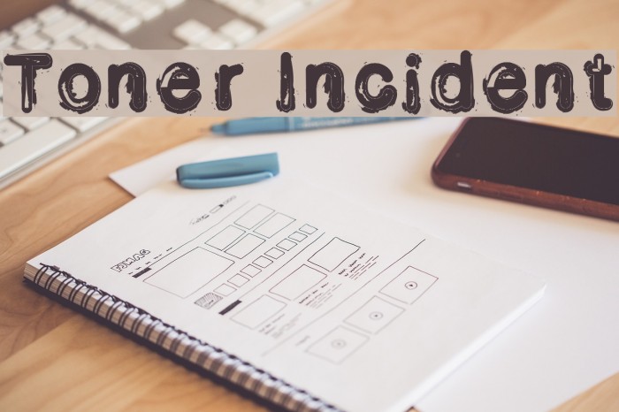 Toner Incident Font examples
