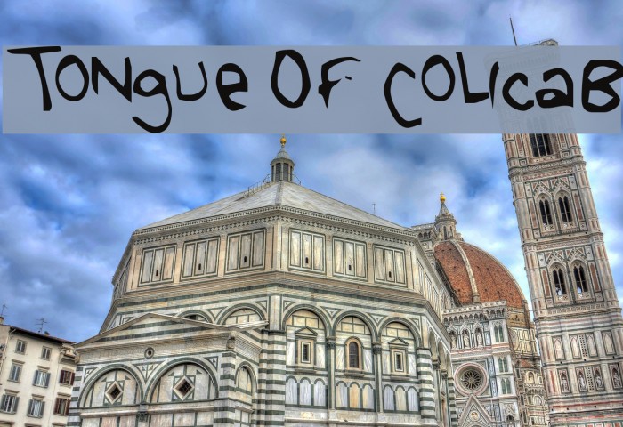 Tongue Of Colicab Font examples