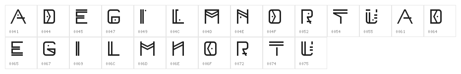 Toni Regular Demo Character Map