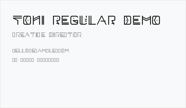 Toni Regular Demo Business Card