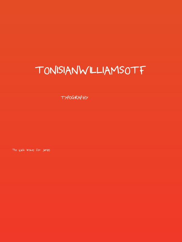 ToniSianWilliamsotf Poster