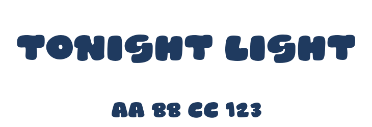 Tonight Light Font Preview